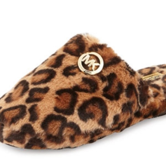 LIMITED QTY - Michael Kors Leopard Print Slippers - Picture 2 of 3